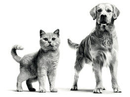Imagen para noticia de sobrepeso en mascotas: un gato y un perro